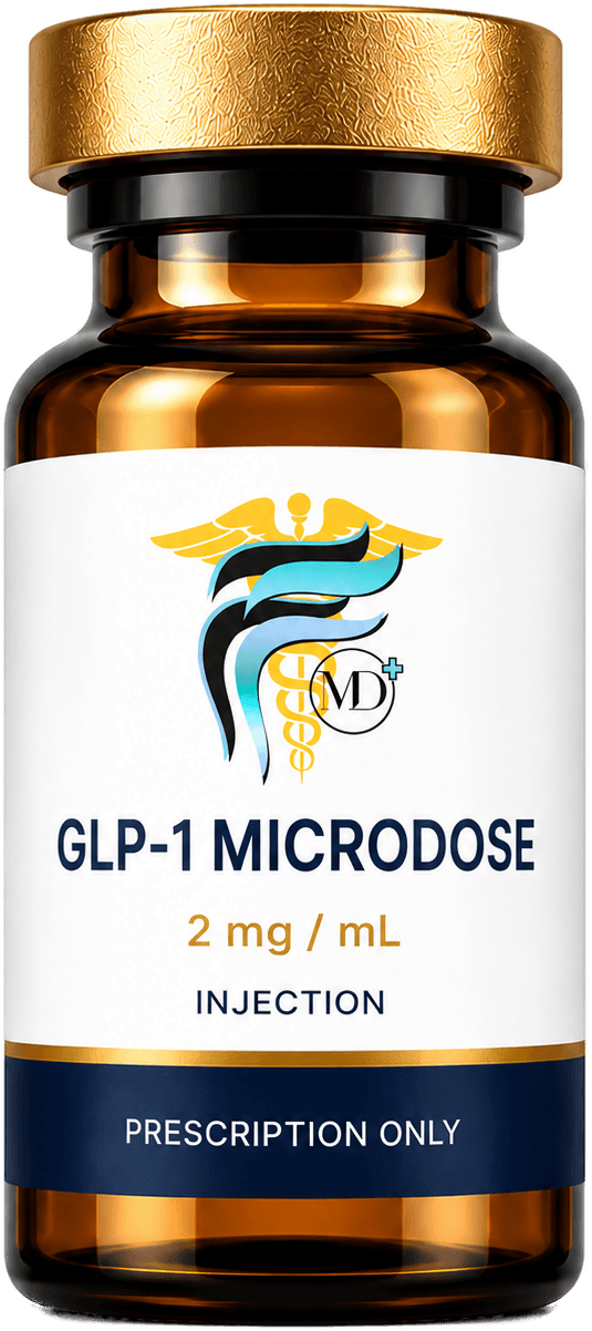 Fit & Flourish MD GLP-1 Microdose compounded prescription vial