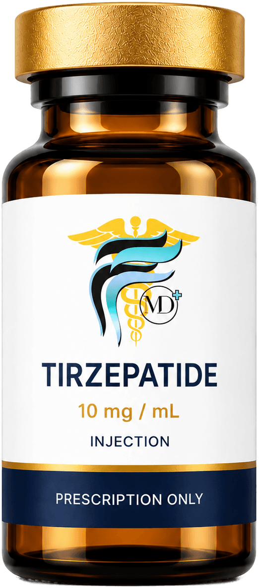 Fit & Flourish MD Tirzepatide compounded prescription vial
